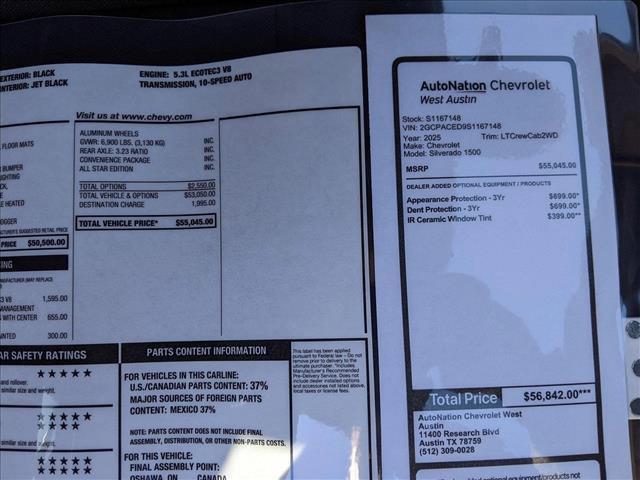 new 2025 Chevrolet Silverado 1500 car, priced at $43,981