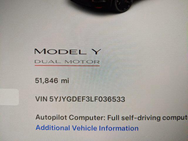 used 2020 Tesla Model Y car, priced at $28,598