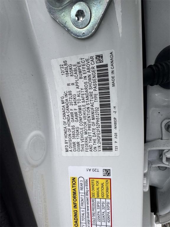 used 2023 Honda Civic car, priced at $23,295