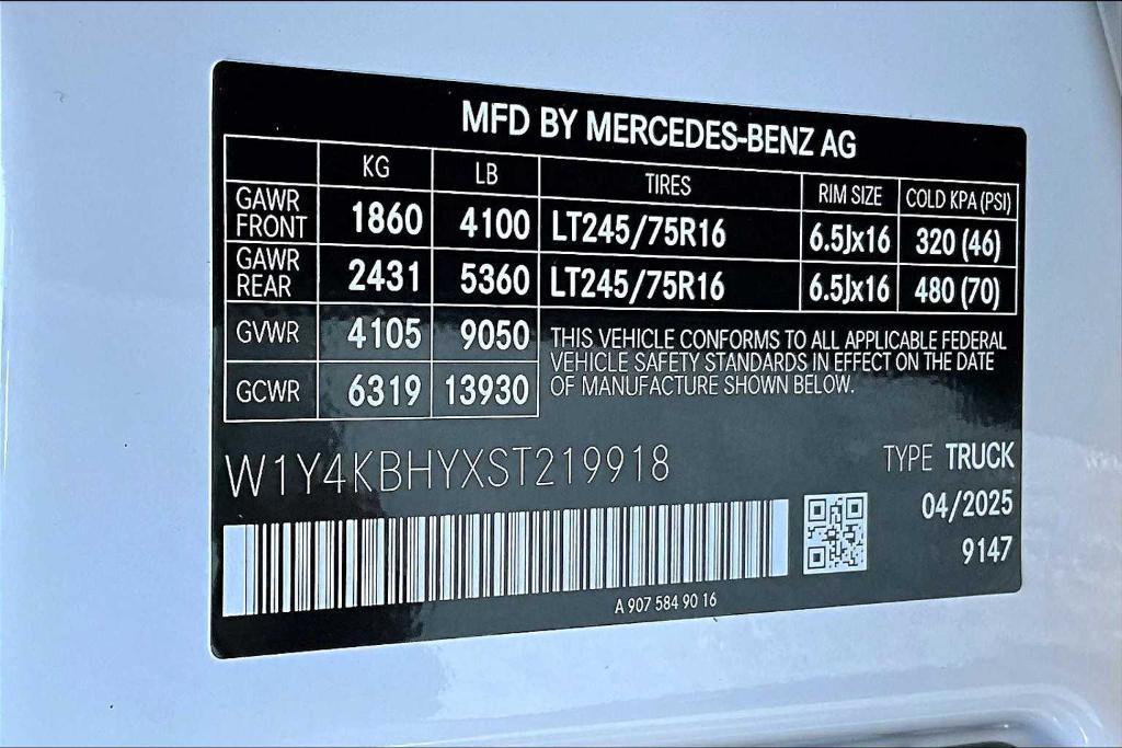 new 2025 Mercedes-Benz Sprinter 2500 car, priced at $58,873