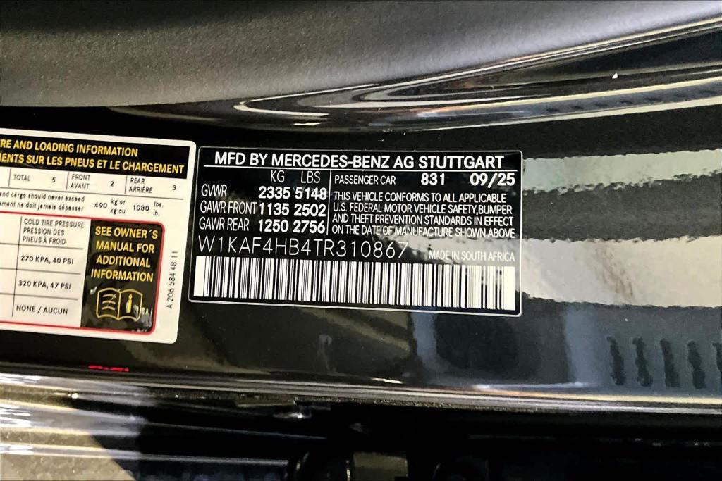 new 2026 Mercedes-Benz C-Class car, priced at $58,250