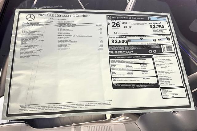 new 2024 Mercedes-Benz CLE 300 car, priced at $73,835