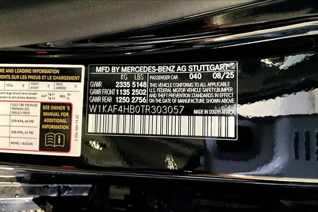 new 2026 Mercedes-Benz C-Class car, priced at $57,695