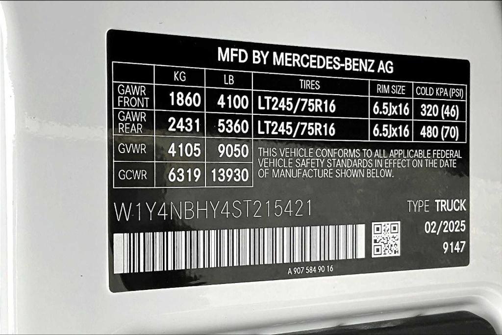 new 2025 Mercedes-Benz Sprinter 2500 car, priced at $63,210