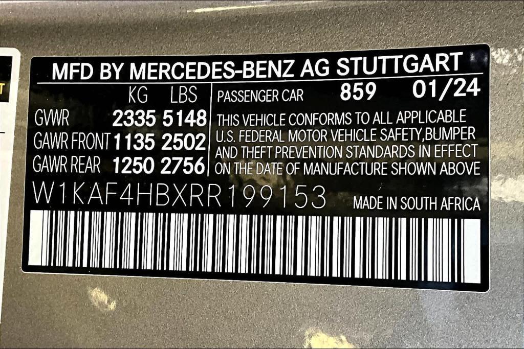 new 2024 Mercedes-Benz C-Class car, priced at $58,400