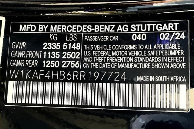 new 2024 Mercedes-Benz C-Class car, priced at $58,465