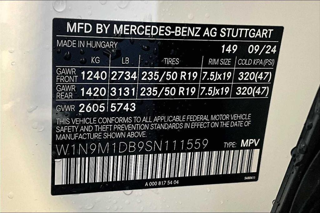 new 2025 Mercedes-Benz EQB 350 car, priced at $65,830