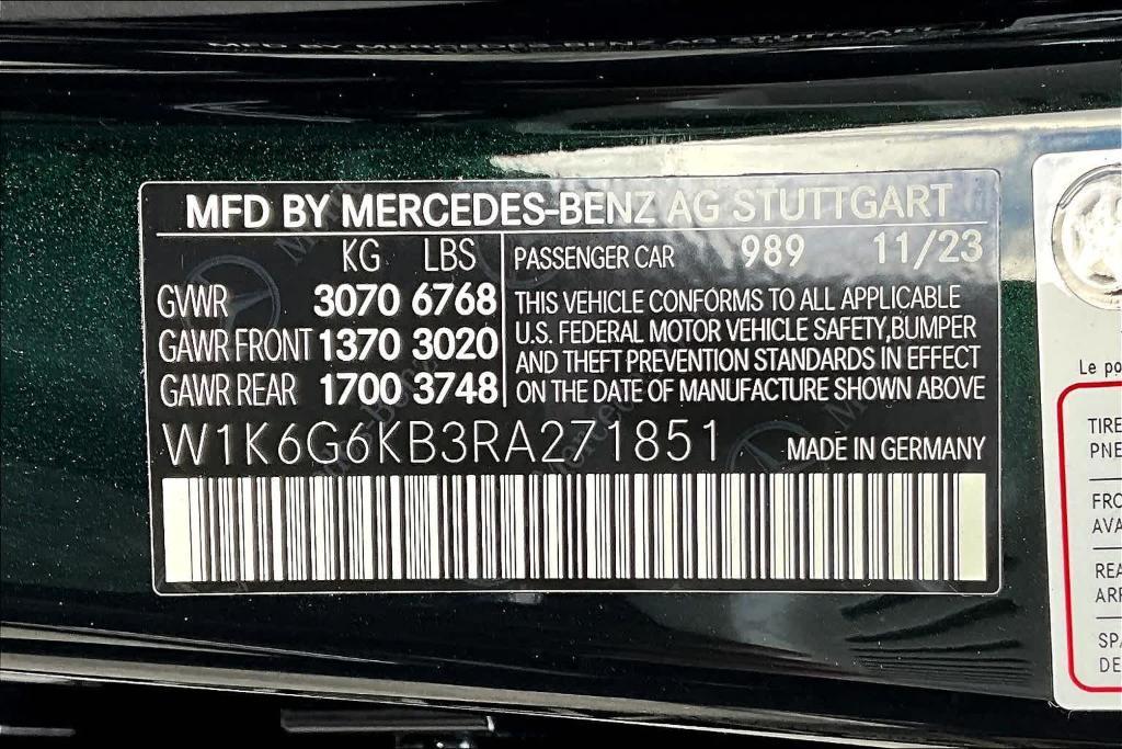 new 2024 Mercedes-Benz S-Class car, priced at $136,540