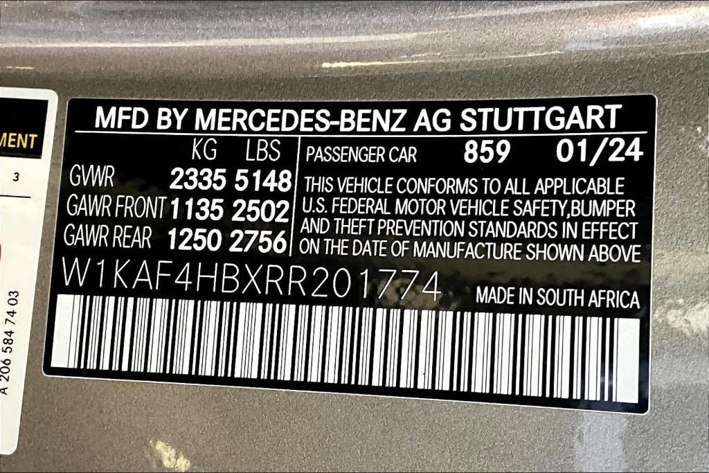 new 2024 Mercedes-Benz C-Class car, priced at $61,900