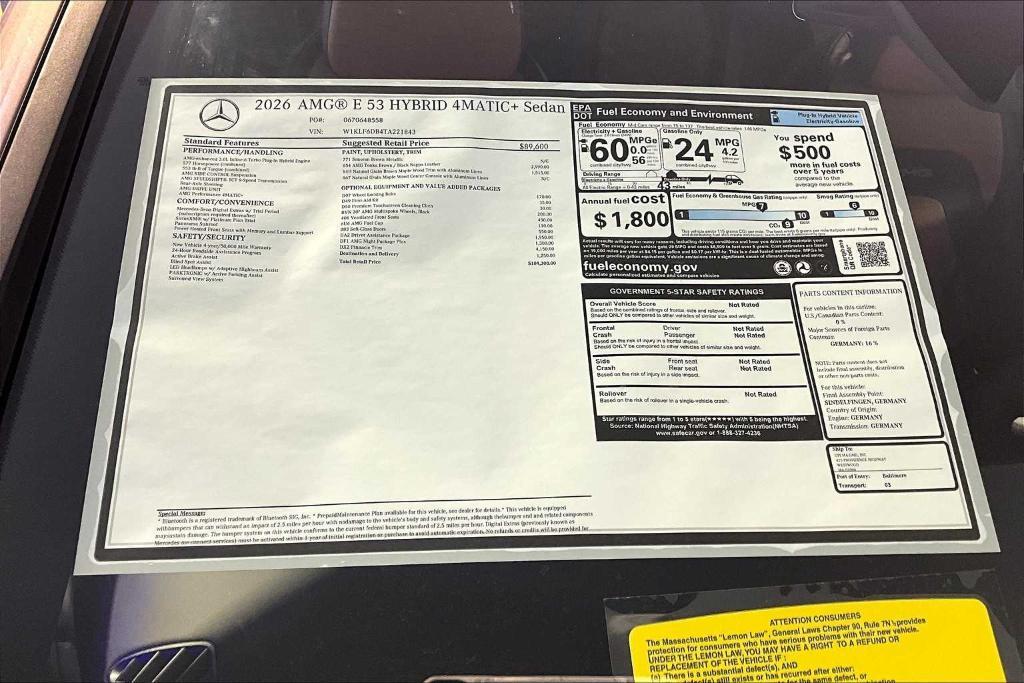new 2026 Mercedes-Benz E-Class car, priced at $104,300