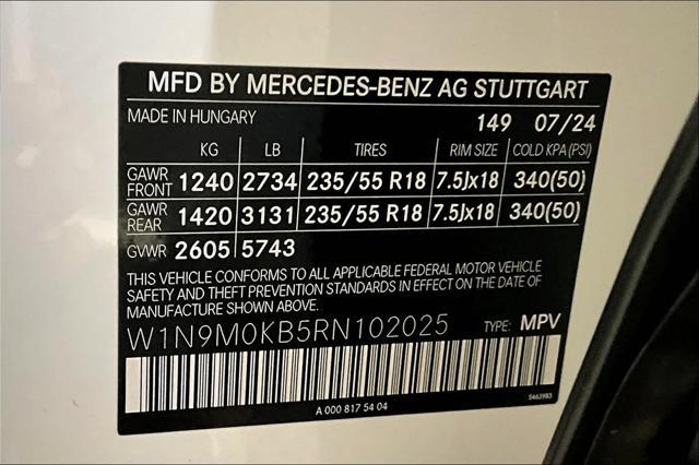 new 2024 Mercedes-Benz EQB 300 car, priced at $67,580