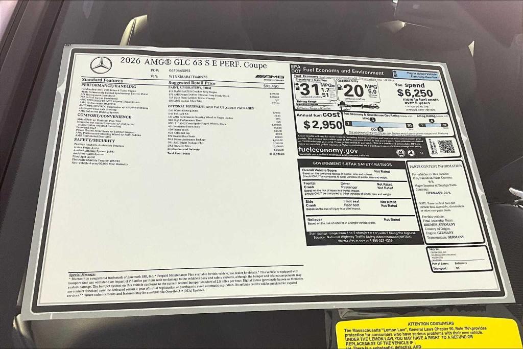 new 2026 Mercedes-Benz S-Class car, priced at $111,730