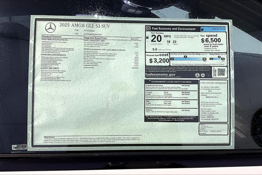 new 2025 Mercedes-Benz AMG GLE 53 car, priced at $99,230