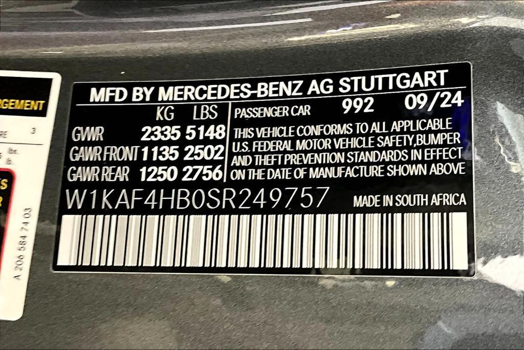 new 2025 Mercedes-Benz C-Class car, priced at $60,060
