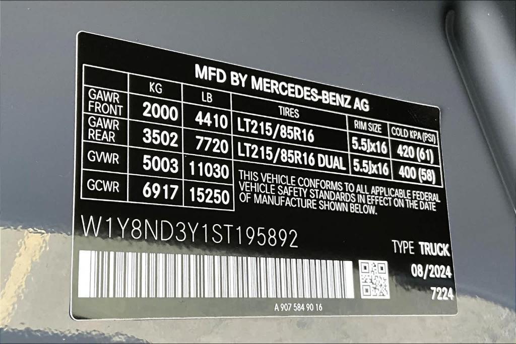 new 2025 Mercedes-Benz Sprinter 3500XD car, priced at $77,497
