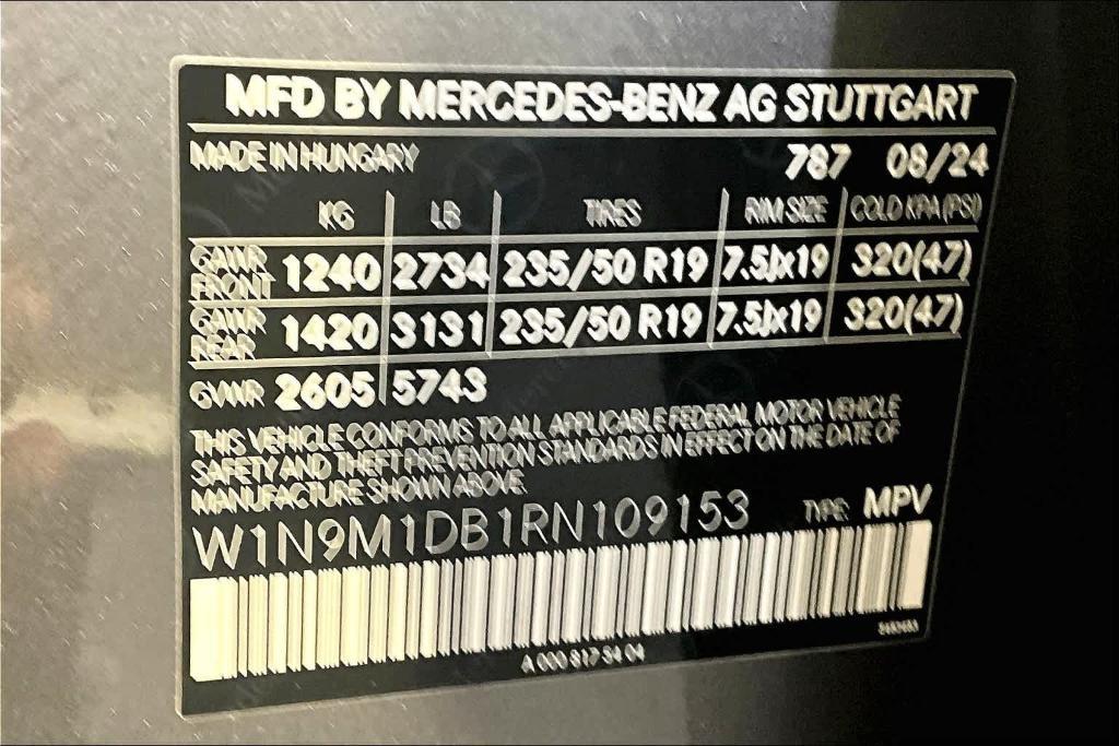 new 2024 Mercedes-Benz EQB 350 car, priced at $67,960