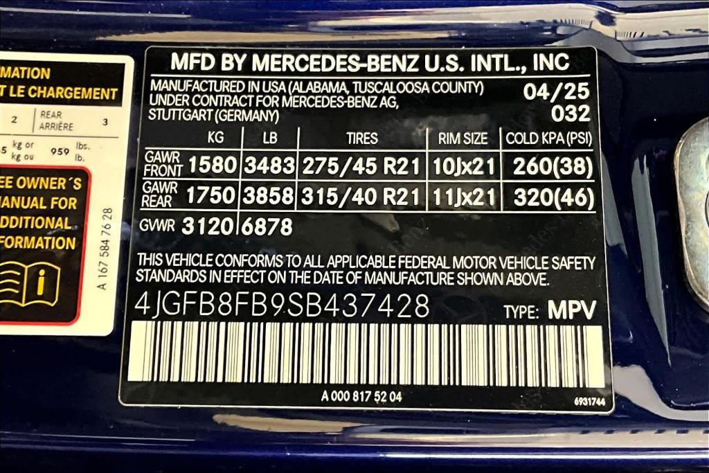 new 2025 Mercedes-Benz GLE 580 car, priced at $107,705