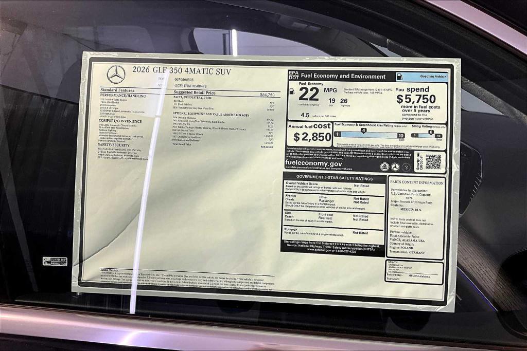 new 2026 Mercedes-Benz GLE 350 car, priced at $68,115