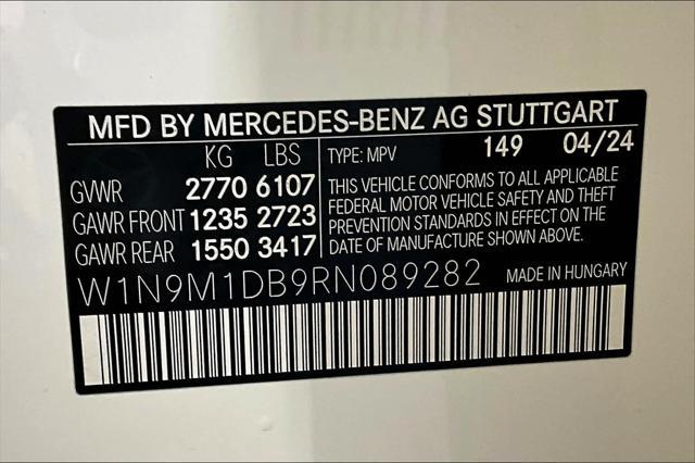 new 2024 Mercedes-Benz EQB 350 car, priced at $64,605