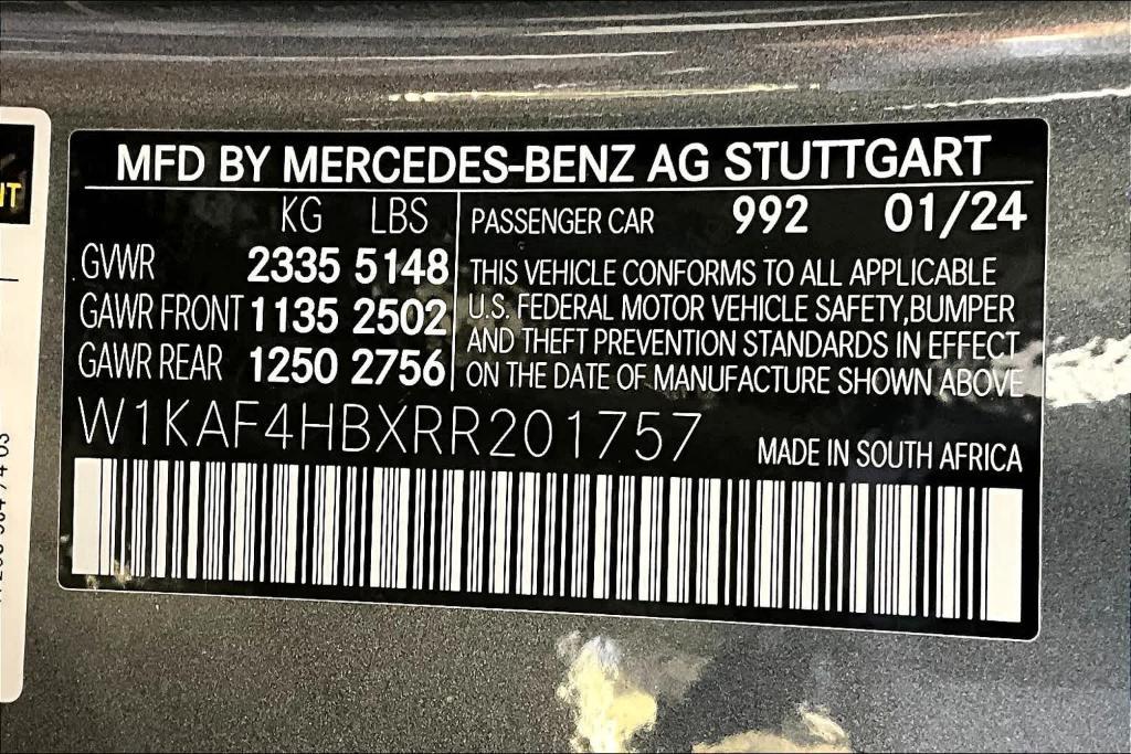 new 2024 Mercedes-Benz C-Class car, priced at $63,520