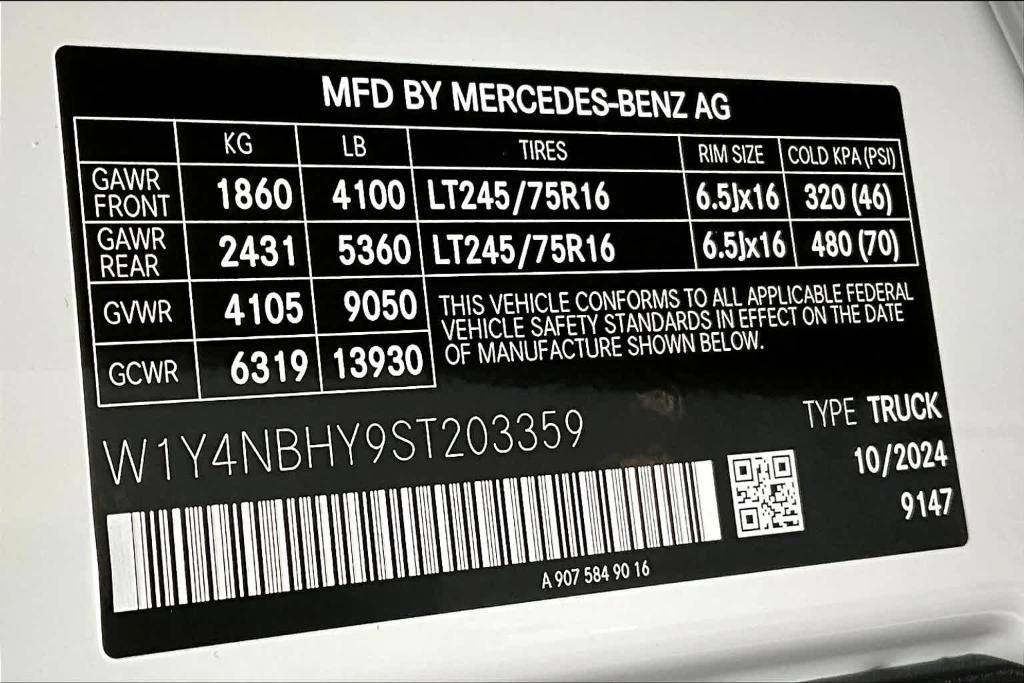 new 2025 Mercedes-Benz Sprinter 2500 car, priced at $63,781