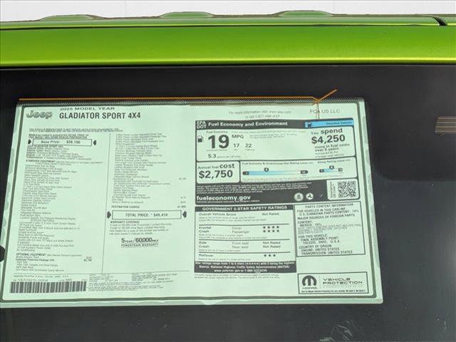 new 2025 Jeep Gladiator car, priced at $46,160