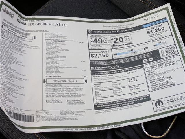 new 2025 Jeep Wrangler 4xe car, priced at $56,220