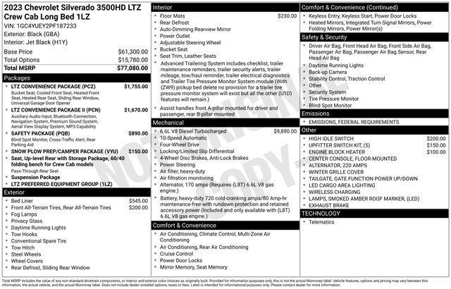 used 2023 Chevrolet Silverado 3500 car, priced at $60,728