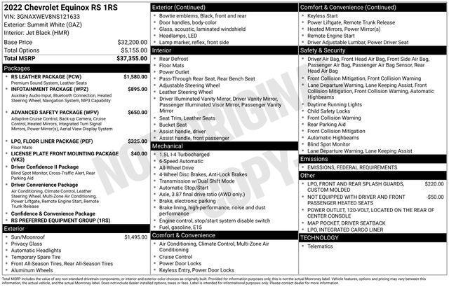 used 2022 Chevrolet Equinox car, priced at $25,596