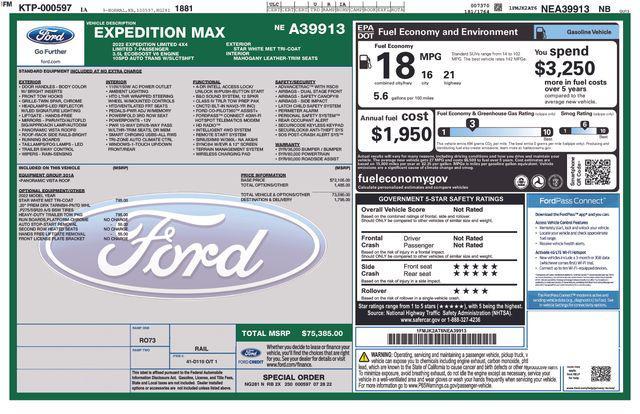 used 2022 Ford Expedition Max car, priced at $48,838