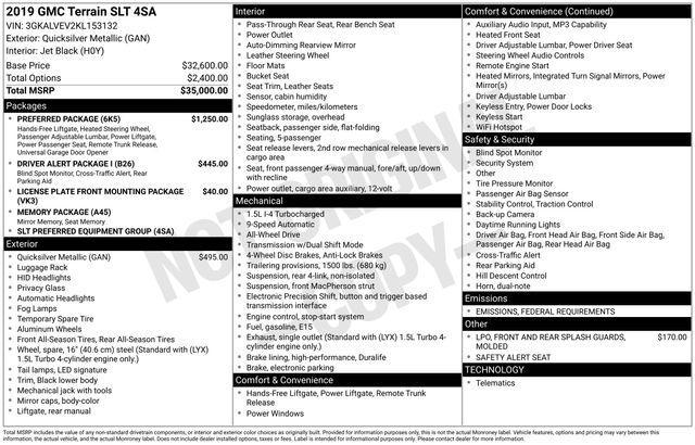 used 2019 GMC Terrain car, priced at $20,457
