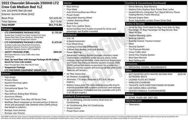 used 2022 Chevrolet Silverado 2500 car, priced at $47,421