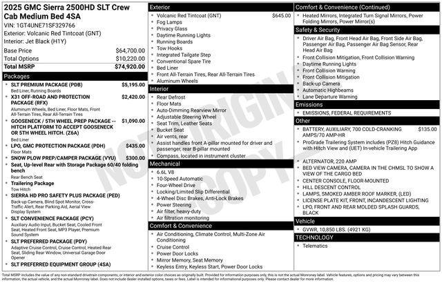 new 2025 GMC Sierra 2500 car, priced at $67,141