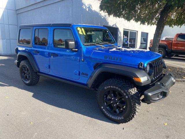 used 2021 Jeep Wrangler car, priced at $33,500