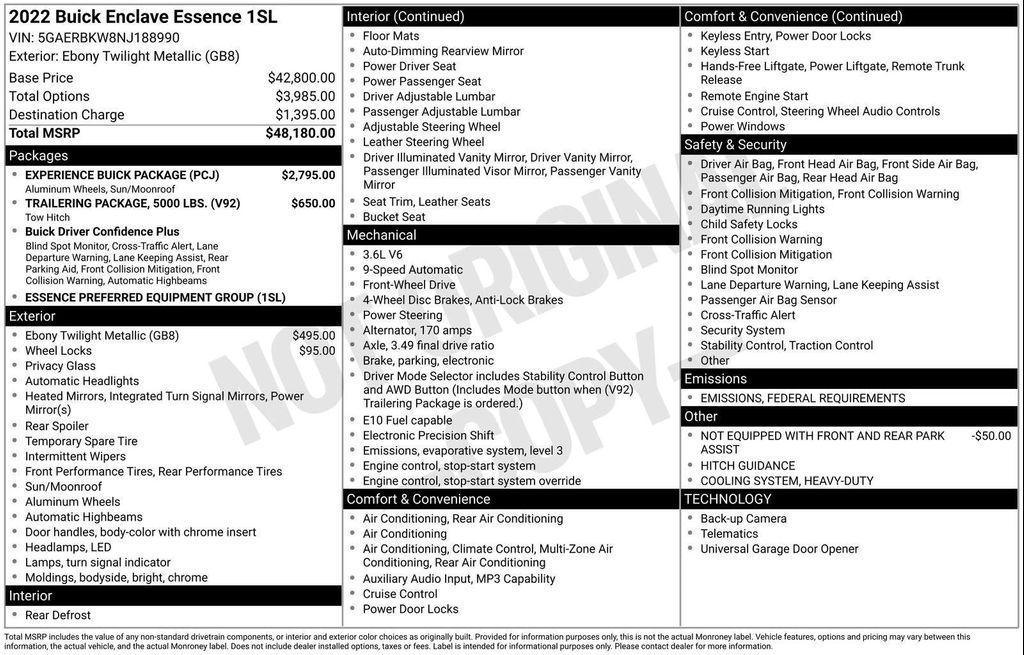 used 2022 Buick Enclave car, priced at $28,748