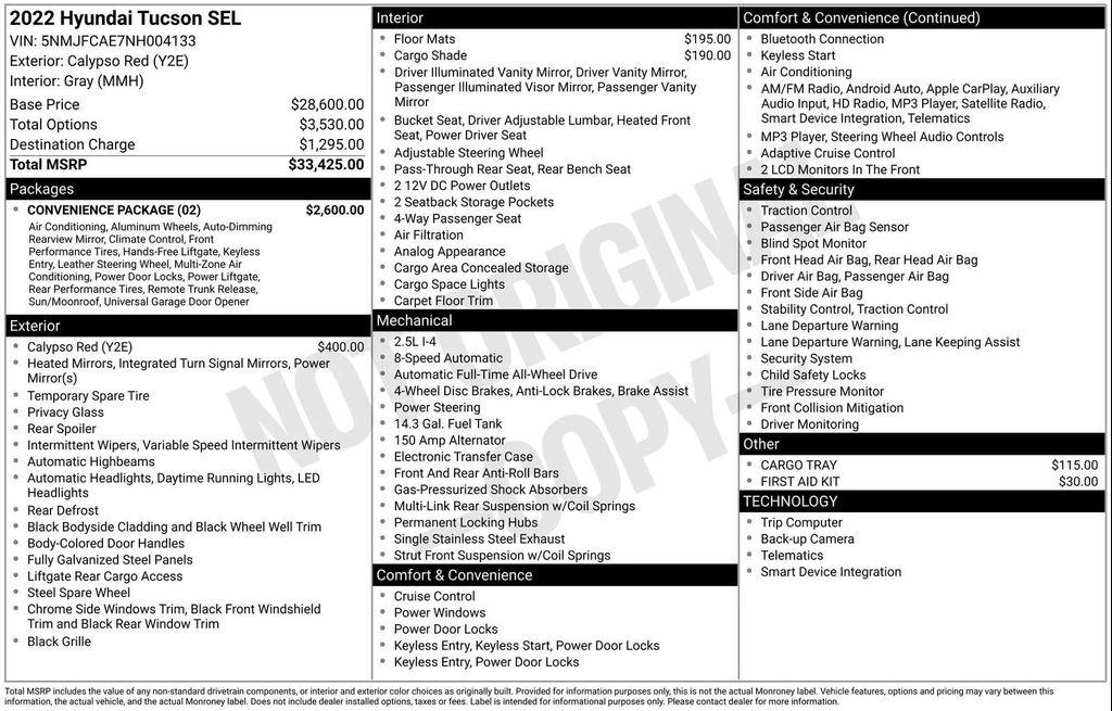 used 2022 Hyundai Tucson car, priced at $20,339