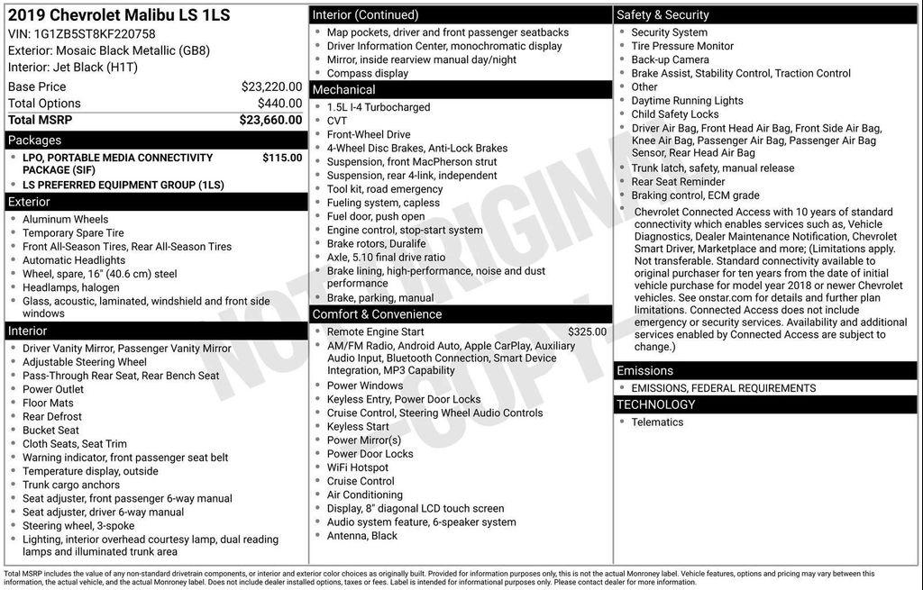 used 2019 Chevrolet Malibu car, priced at $15,230