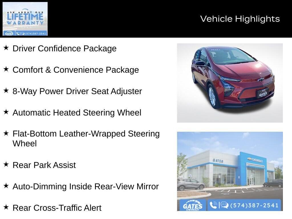 used 2022 Chevrolet Bolt EV car, priced at $21,410
