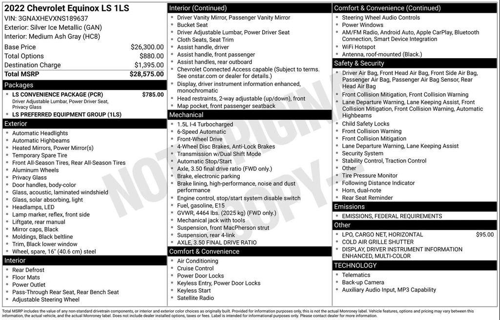 used 2022 Chevrolet Equinox car, priced at $19,589