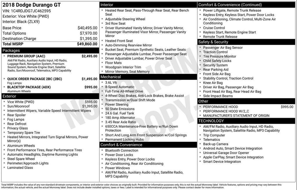 used 2018 Dodge Durango car, priced at $15,389