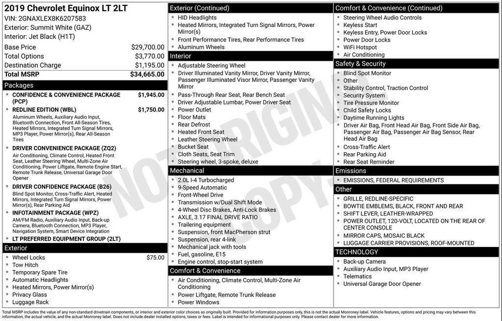 used 2019 Chevrolet Equinox car, priced at $16,979