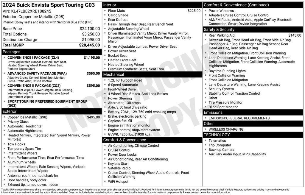 used 2024 Buick Envista car, priced at $24,510