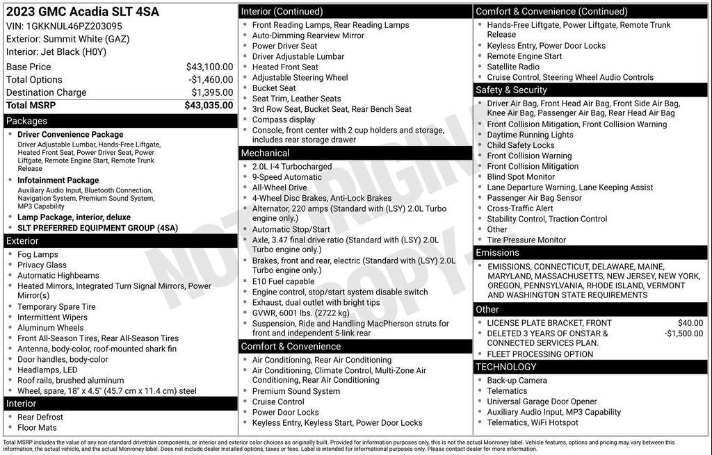 used 2023 GMC Acadia car, priced at $25,781