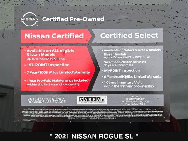 used 2021 Nissan Rogue car, priced at $24,298