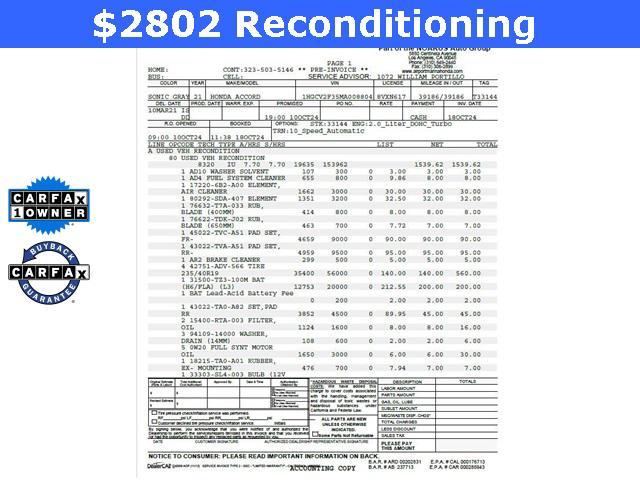 used 2021 Honda Accord car, priced at $29,500