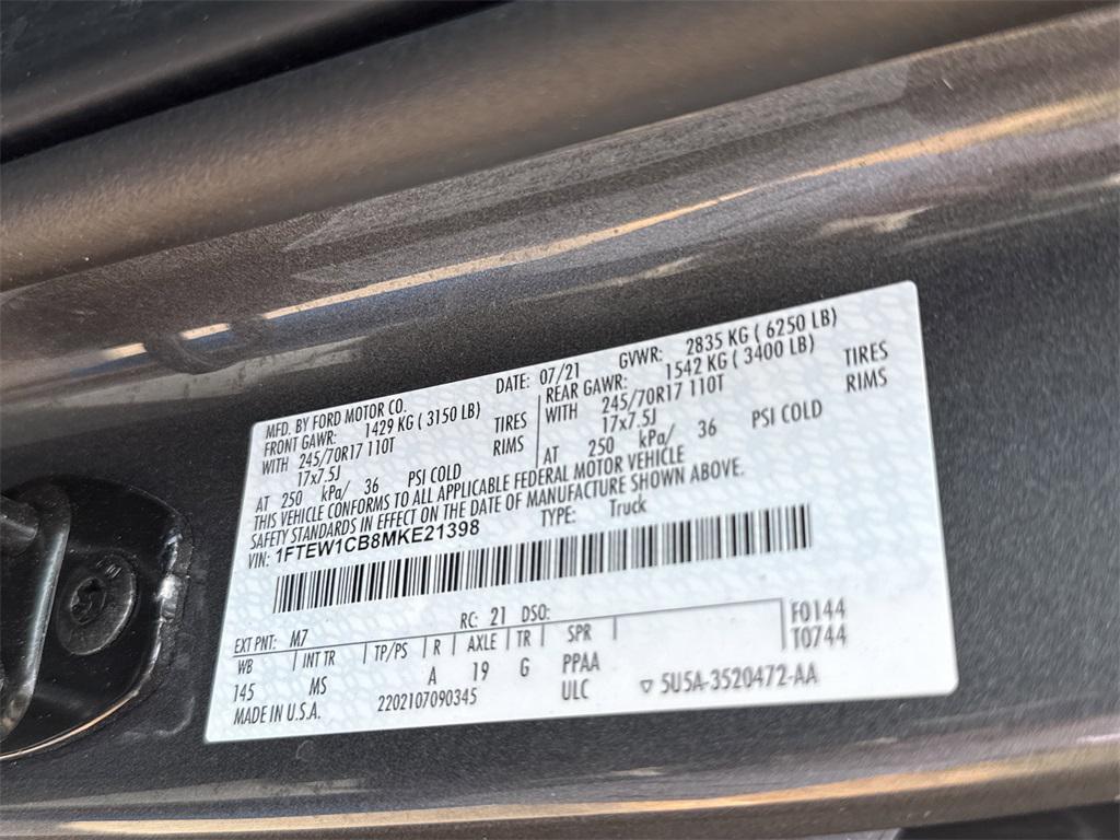 used 2021 Ford F-150 car, priced at $22,750