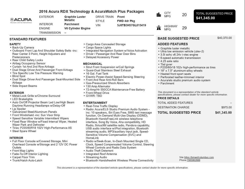 used 2016 Acura RDX car, priced at $11,992