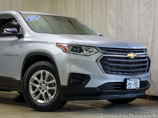 used 2021 Chevrolet Traverse car, priced at $23,605