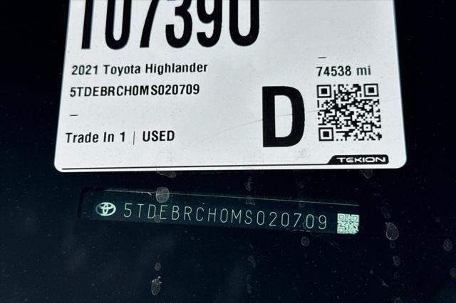 used 2021 Toyota Highlander Hybrid car, priced at $38,988