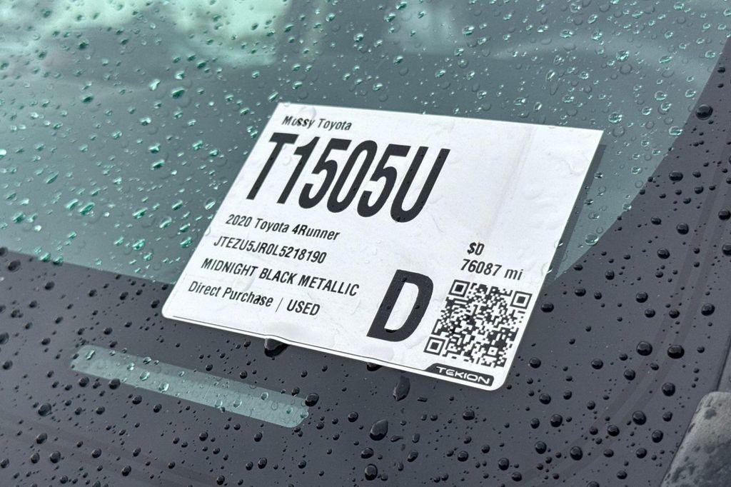 used 2020 Toyota 4Runner car, priced at $29,757